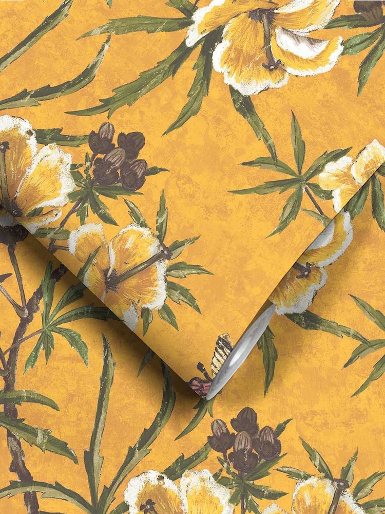 Woodchip & Magnolia Yellow Zen Wallpaper - Image 2 of 4