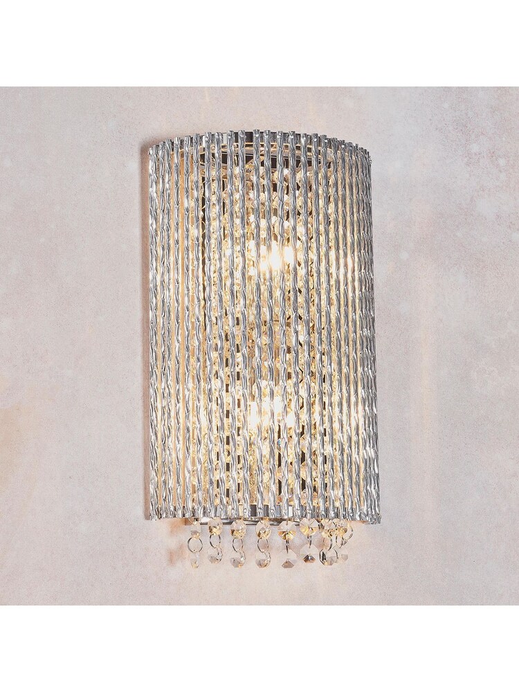 Gallery Home Silver Petra Wall Light - Image 1 of 7