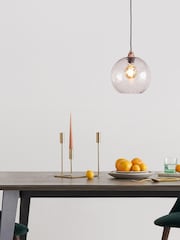 MADE.COM Blush Grey Ilaria Pendant Easy-fit Shade - Image 1 of 6
