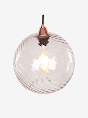 MADE.COM Blush Grey Ilaria Pendant Easy-fit Shade - Image 3 of 6