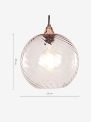 MADE.COM Blush Grey Ilaria Pendant Easy-fit Shade - Image 6 of 6