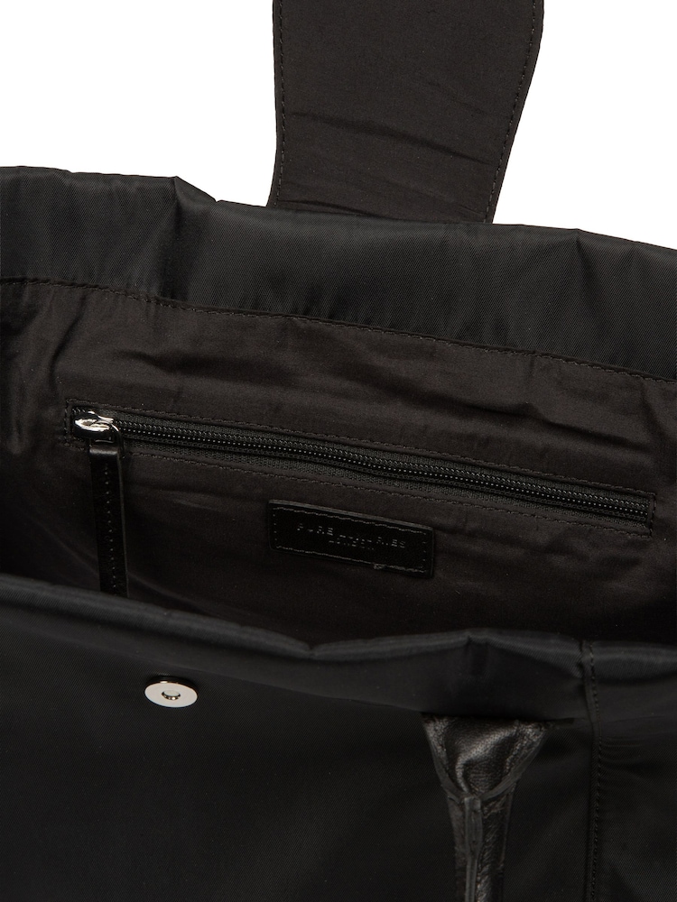 Pure Luxuries London Black 'Genevieve' Canvas & Leather Tote Bag - Image 7 of 7 Pure Luxuries London Black 'Genevieve' Canvas & Leather Tote Bag - Image 7 of 7