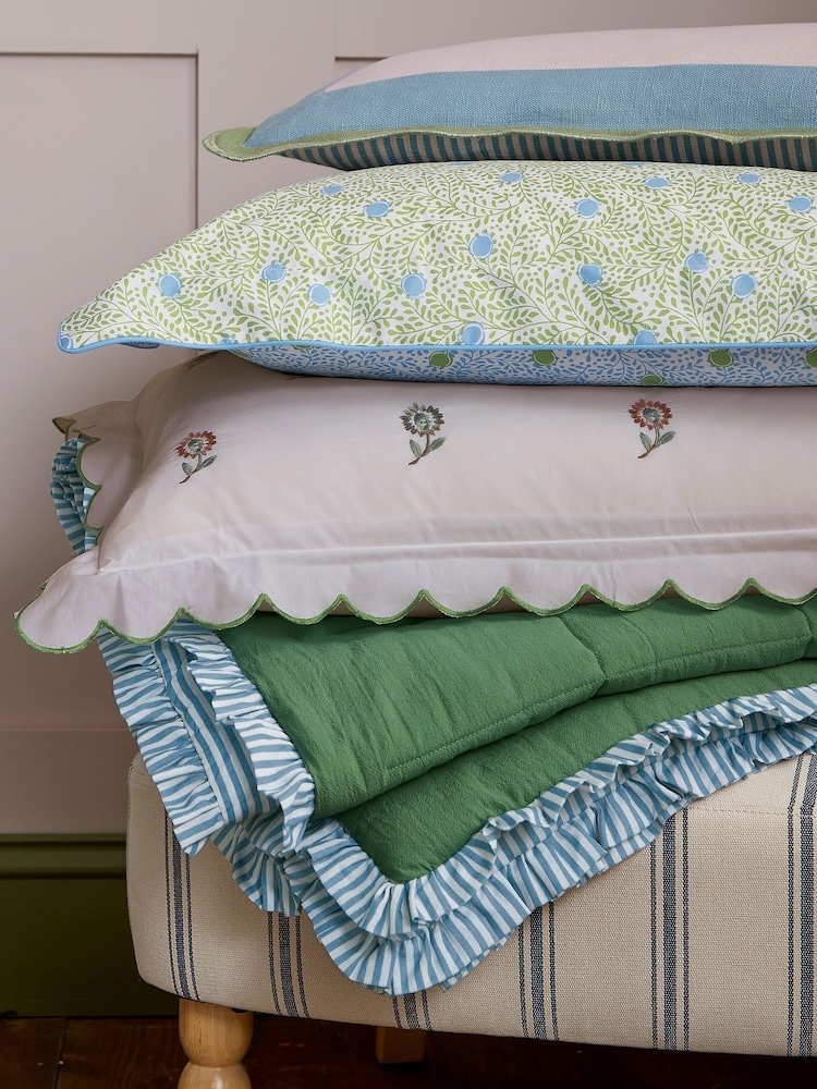 Joules Green Come Rain Or Shine Quilted Throw - Image 5 of 5 Joules Green Come Rain Or Shine Quilted Throw - Image 5 of 5