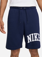 Nike Navy Club Fleece French Terry Shorts - Image 3 of 7