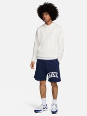 Nike Navy Club Fleece French Terry Shorts - Image 7 of 7