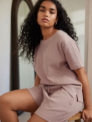 Pink Waffle Short Set Pyjamas - Image 1 of 10