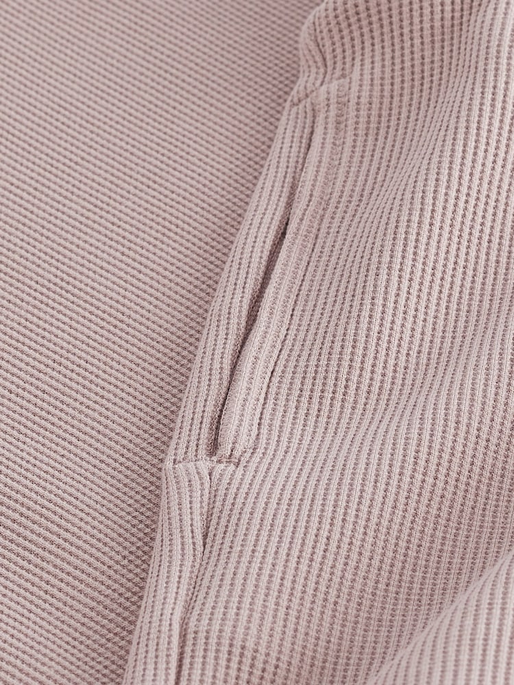Pink Waffle Short Set Pyjamas - Image 10 of 10