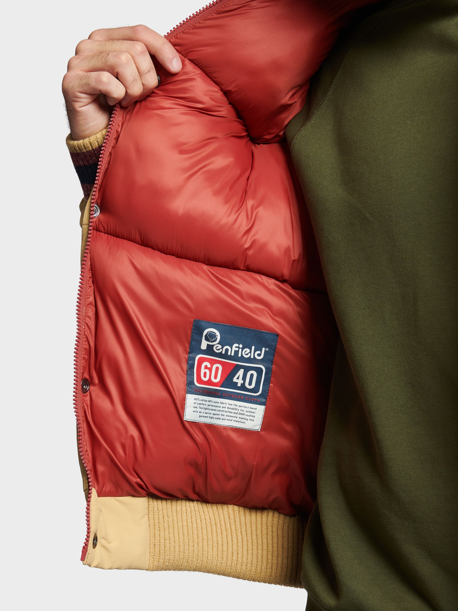 Buy Penfield Brown Mens Archive Padded Bomber Jacket from Next USA