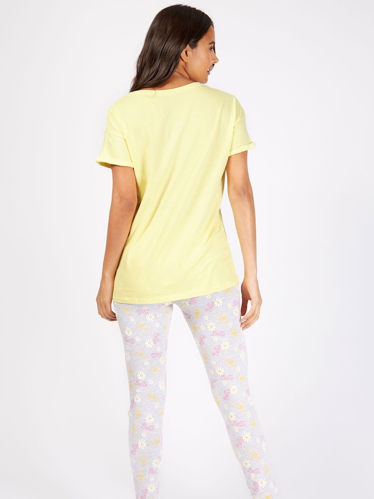 Character Grey Disney Beauty and the Beast Long Leg Pyjama Set - Image 2 of 3