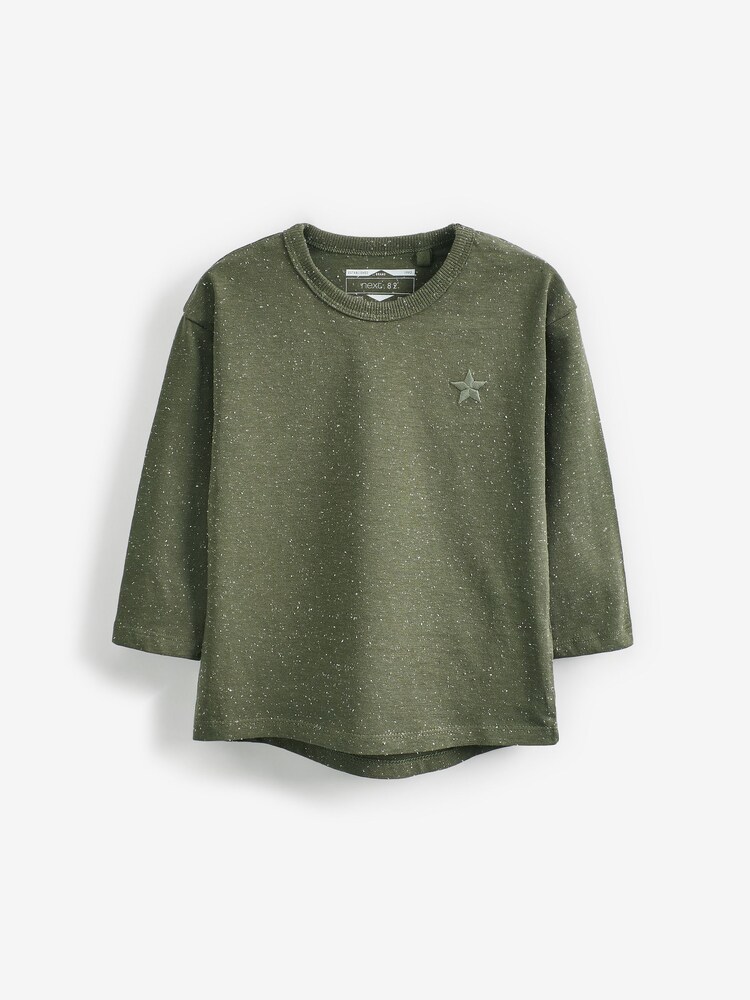 Khaki Green Long Sleeve T-Shirts 5 Pack (3mths-7yrs) - Image 2 of 7 Khaki Green Long Sleeve T-Shirts 5 Pack (3mths-7yrs) - Image 2 of 7