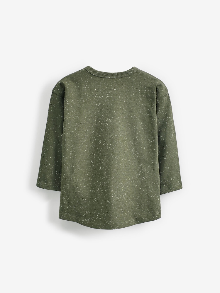 Khaki Green Long Sleeve T-Shirts 5 Pack (3mths-7yrs) - Image 7 of 7