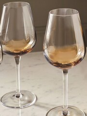 Set of 4 Natural Smoked Kya Tapered Wine Glasses - Image 2 of 5
