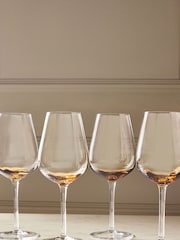 Set of 4 Natural Smoked Kya Tapered Wine Glasses - Image 3 of 5