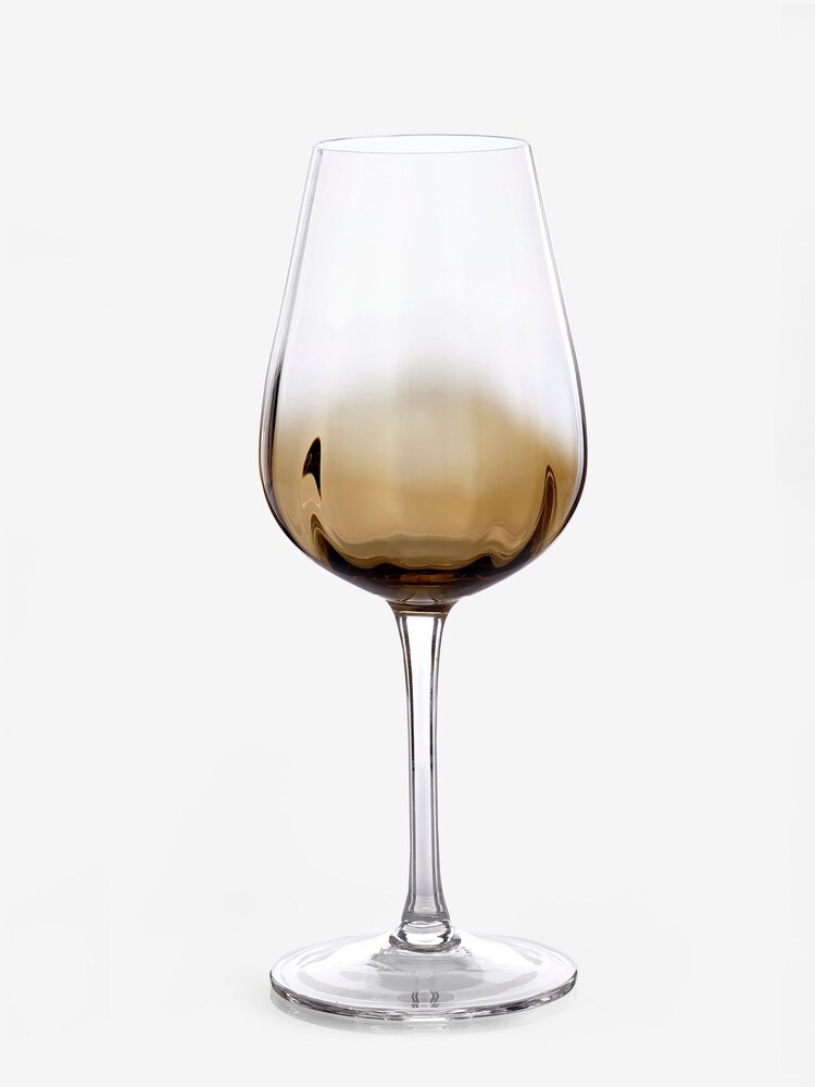 Set of 4 Natural Smoked Kya Tapered Wine Glasses - Image 5 of 5