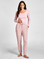 Rožinė - Hunkemöller Jersey Pyjama Bottoms - 1 paveikslėlis iš 5