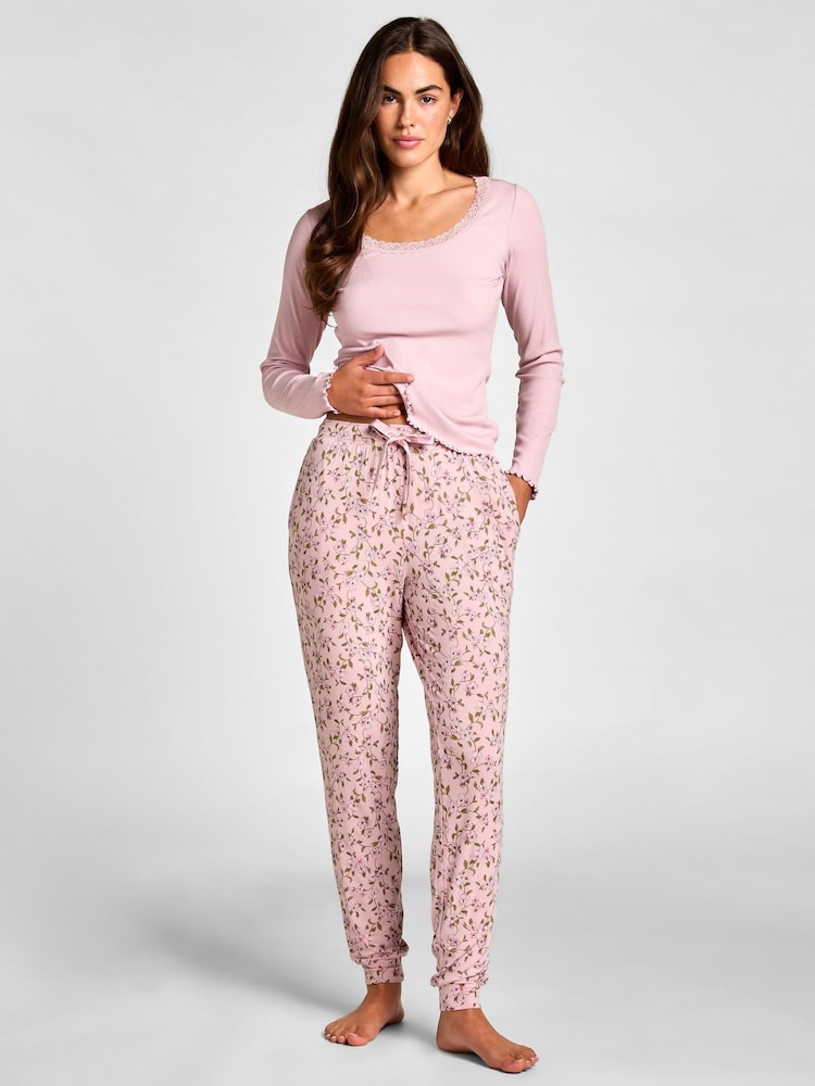 Rožinė - Hunkemöller Jersey Pyjama Bottoms - 1 paveikslėlis iš 5