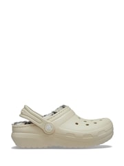Crocs Cream Kids Classic Lined Clog - Image 1 of 5