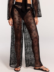 Victoria's Secret Black Lace Beach Trousers - Image 1 of 6