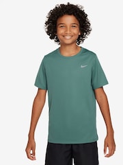 Nike khaki Green Dri-FIT Miler T-Shirt - Image 1 of 5