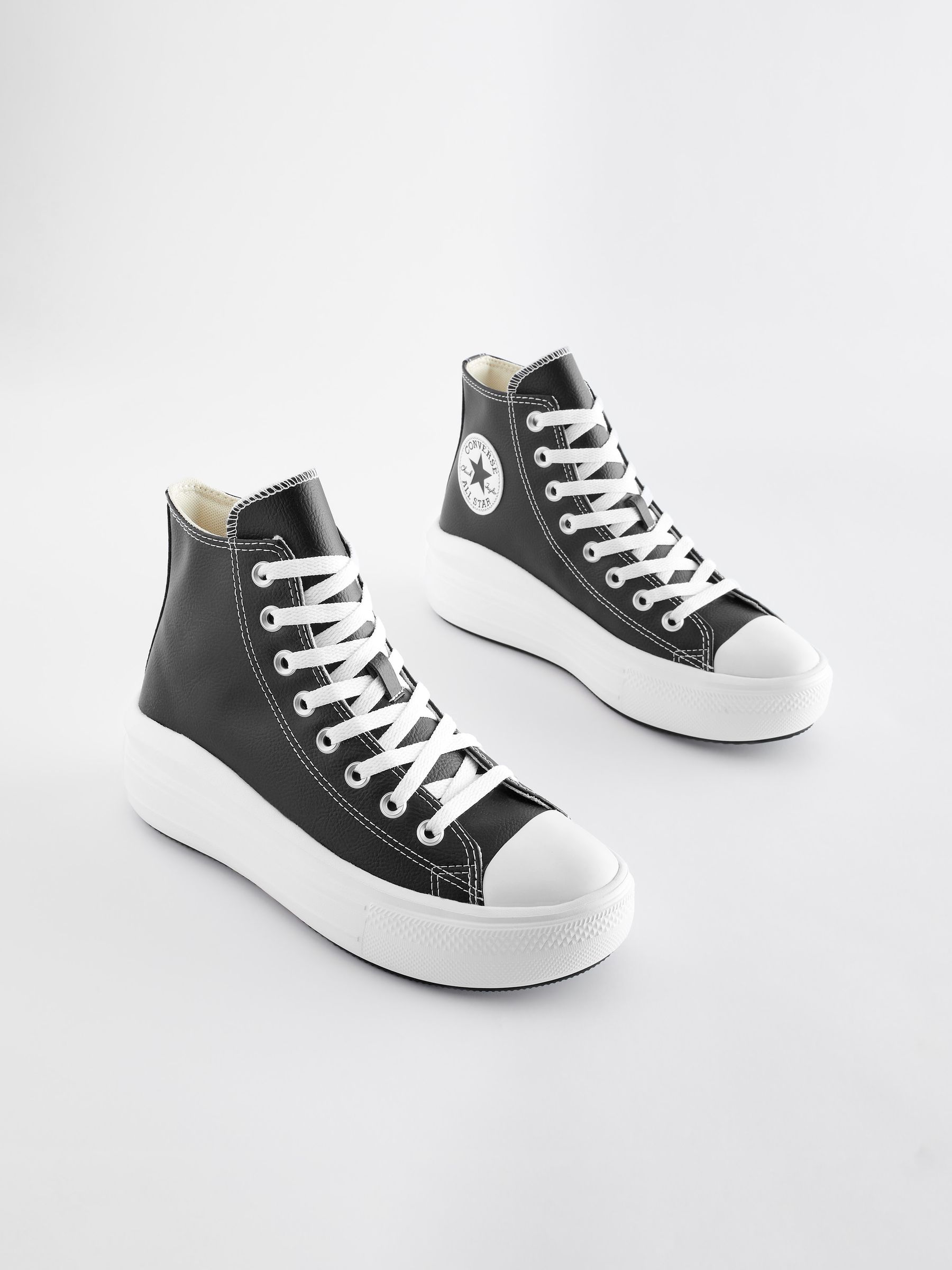 Buy Converse Black Chuck Taylor All Star Move Platform Leather from Next Ireland