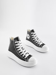 Converse Black Chuck Taylor All Star Move Platform Leather - Image 2 of 5