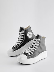 Converse Black Chuck Taylor All Star Move Platform Leather - Image 3 of 5
