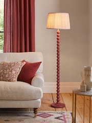 Red Bobbin Floor Lamp - Image 1 of 5