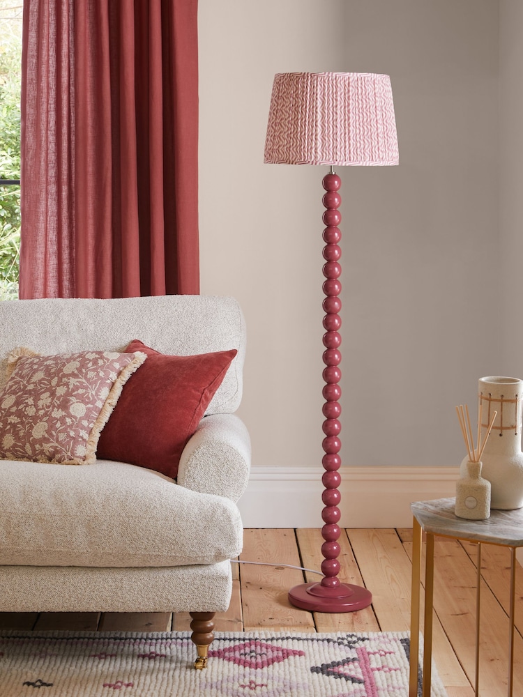 Red Bobbin Floor Lamp - Image 2 of 5
