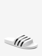 adidas OFf White Sportswear Adilette Aqua Slides - Image 2 of 5