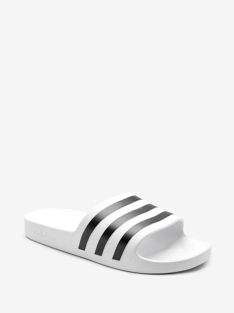 adidas OFf White Sportswear Adilette Aqua Slides - Image 2 of 5