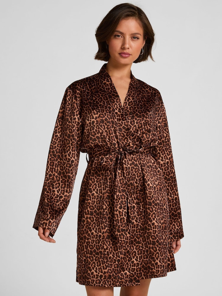 Kimono en satin léopard Hunkemoller - Image 1 de 5