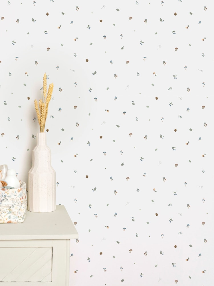 Little Dutch Whiteblue Forest Treasures 10M Wallpaper - Image 1 of 5