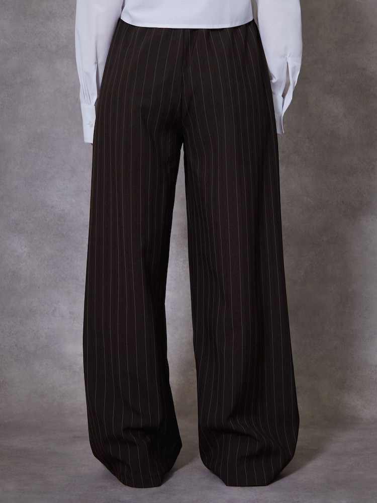 Threadbare Brown Boxer Waist Wide Leg Trousers - Image 2 of 5