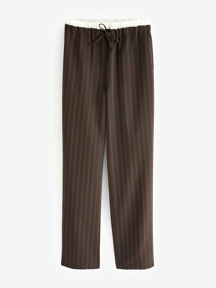Threadbare Brown Boxer Waist Wide Leg Trousers - Image 5 of 5