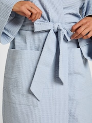 Hunkemoller Blue Waffle Bathrobe - Image 3 of 5