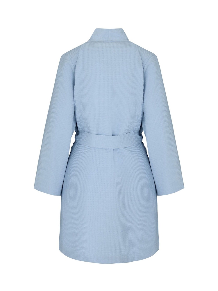 Hunkemoller Blue Waffle Bathrobe - Image 5 of 5