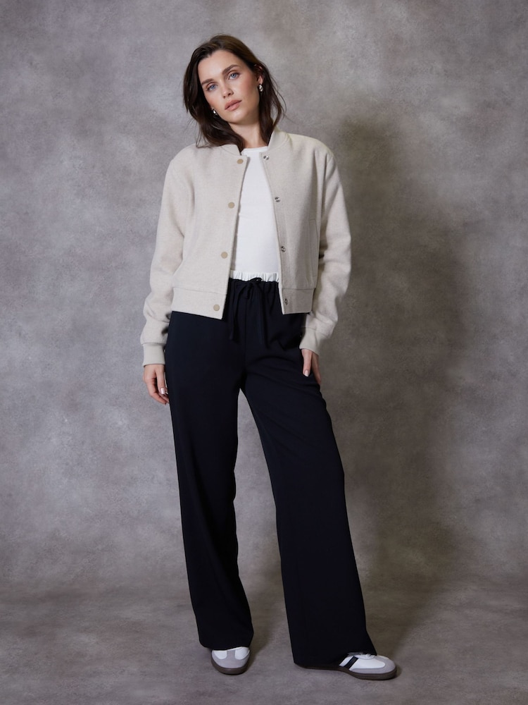 Threadbare White Cropped Bomber Jacket - Image 5 of 10