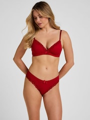 Hunkemoller Red Brazilian Lola Knickers - Image 1 of 5