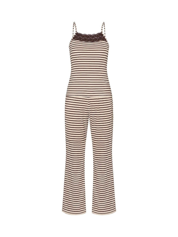 Brūna krāsa - Hunkemoller Lace Pyjamas Set - Attēls 4 no 4
