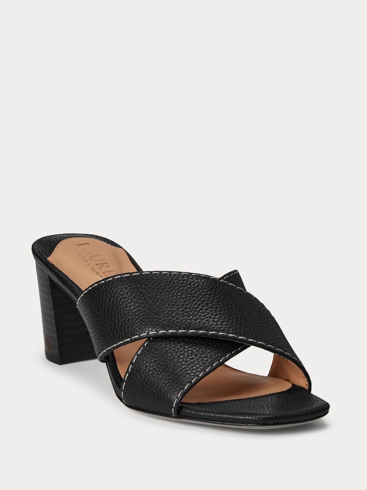 Lauren Ralph Lauren Freddi Tumbled Leather Sandals - Image 1 of 5