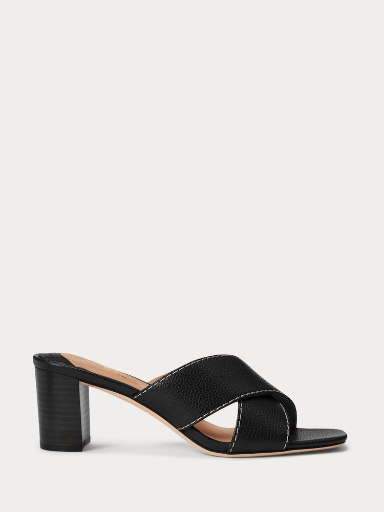Lauren Ralph Lauren Freddi Tumbled Leather Sandals - Image 2 of 5