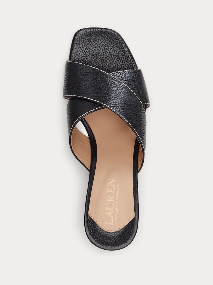 Lauren Ralph Lauren Freddi Tumbled Leather Sandals - Image 5 of 5