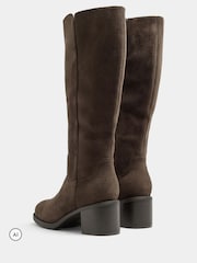 Yours Curve Brown Western Boots In Extra Wide Fit - Image 2 of 4