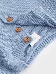 Blue Baby Frill Shoulder Knitted Cardigan (0mths-2yrs) - Image 4 of 7