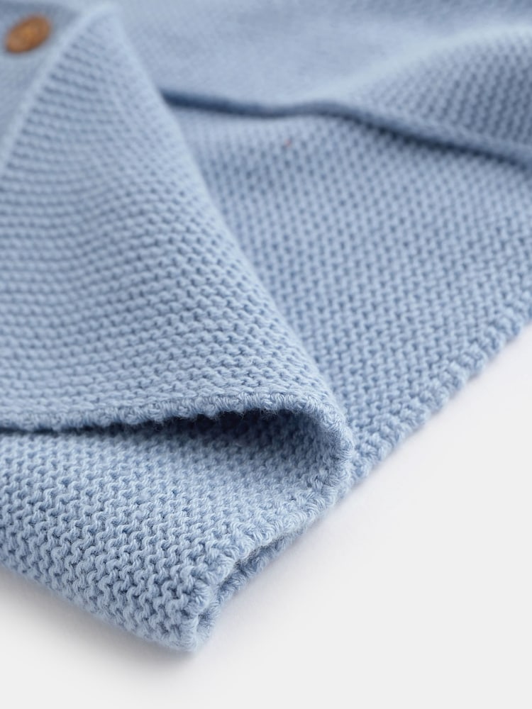 Blue Baby Frill Shoulder Knitted Cardigan (0mths-2yrs) - Image 7 of 7
