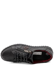 Pavers Black Loretta By Leather Trainers - Image 6 of 6