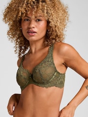 Hunkemoller Light Green Non Padded Daisy Underwired Bra - Image 1 of 5