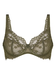 Hunkemoller Light Green Non Padded Daisy Underwired Bra - Image 4 of 5
