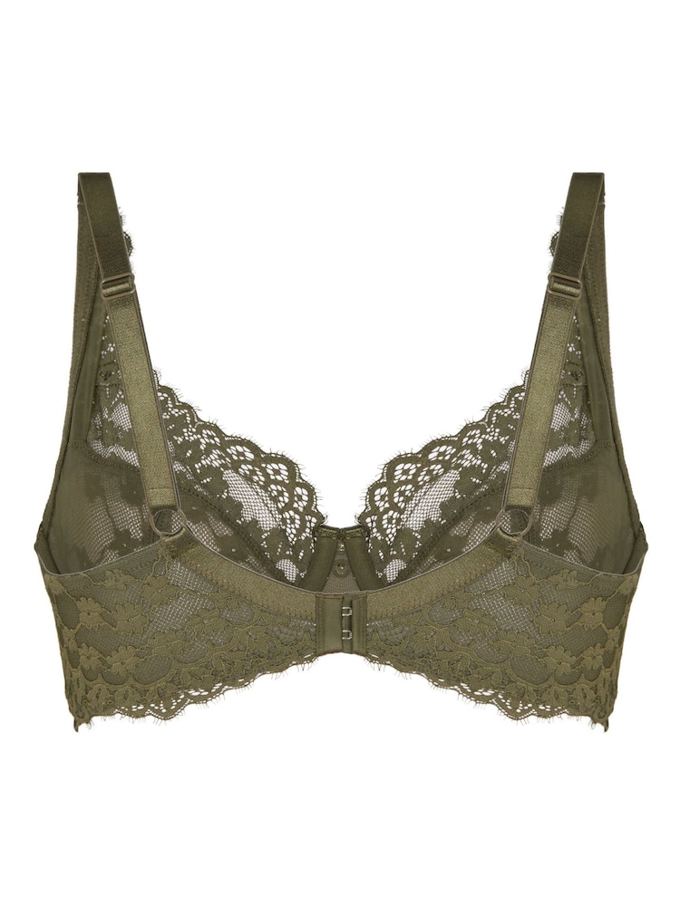 Hunkemoller Light Green Non Padded Daisy Underwired Bra - Image 5 of 5 Hunkemoller Light Green Non Padded Daisy Underwired Bra - Image 5 of 5