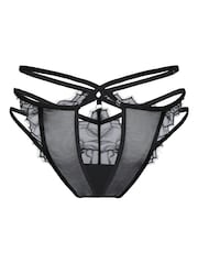 Hunkemöller Black Highleg Brazilian Bra - Image 5 of 5